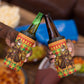 Senegal Christmas Santa Lion 4 in 1 Can Cooler Tumbler Thioub Traditional Woven Textile Motif