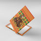 Senegal Christmas Santa Lion Canvas Wall Art Thioub Traditional Woven Textile Motif