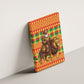 Senegal Christmas Santa Lion Canvas Wall Art Thioub Traditional Woven Textile Motif
