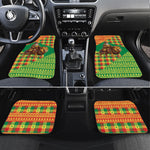 Senegal Christmas Santa Lion Car Mats Thioub Traditional Woven Textile Motif