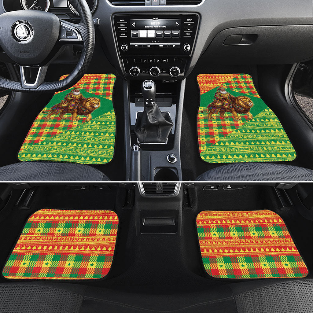 Senegal Christmas Santa Lion Car Mats Thioub Traditional Woven Textile Motif