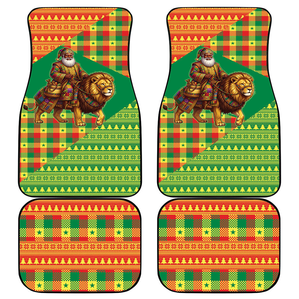 Senegal Christmas Santa Lion Car Mats Thioub Traditional Woven Textile Motif