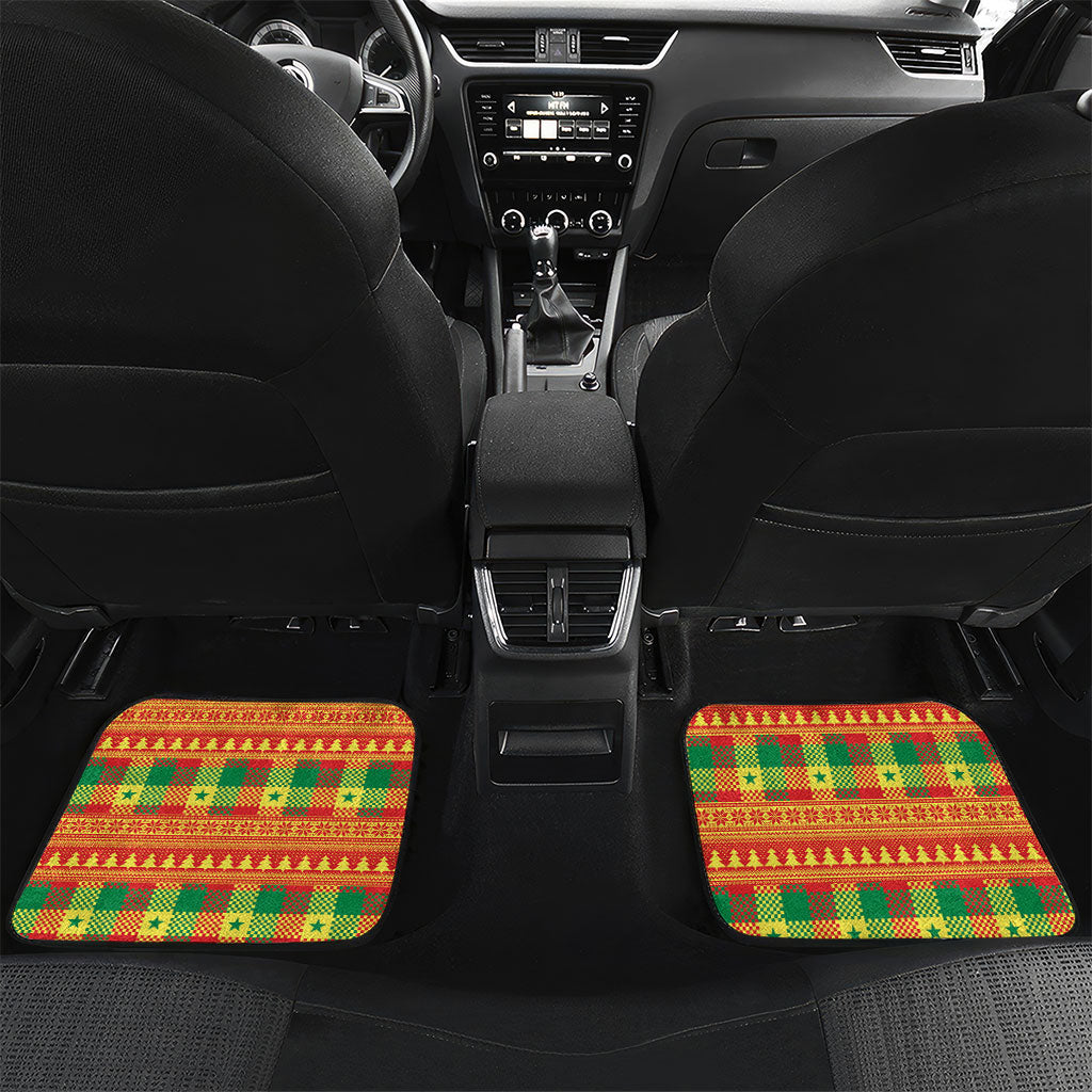 Senegal Christmas Santa Lion Car Mats Thioub Traditional Woven Textile Motif