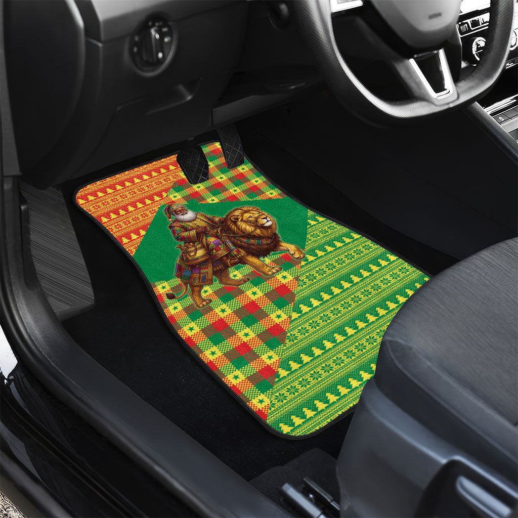 Senegal Christmas Santa Lion Car Mats Thioub Traditional Woven Textile Motif