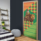 Senegal Christmas Santa Lion Door Cover Thioub Traditional Woven Textile Motif