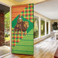 Senegal Christmas Santa Lion Door Cover Thioub Traditional Woven Textile Motif