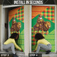Senegal Christmas Santa Lion Door Cover Thioub Traditional Woven Textile Motif