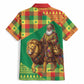 Senegal Christmas Santa Lion Hawaiian Shirt Thioub Traditional Woven Textile Motif