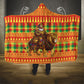 Senegal Christmas Santa Lion Hooded Blanket Thioub Traditional Woven Textile Motif