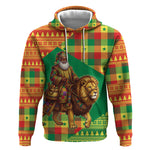 Senegal Christmas Santa Lion Hoodie Thioub Traditional Woven Textile Motif