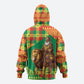 Senegal Christmas Santa Lion Hoodie Thioub Traditional Woven Textile Motif