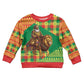 Senegal Christmas Santa Lion Kid Ugly Christmas Sweater Thioub Traditional Woven Textile Motif