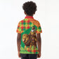 Senegal Christmas Santa Lion Kid Polo Shirt Thioub Traditional Woven Textile Motif