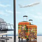 Senegal Christmas Santa Lion Luggage Cover Thioub Traditional Woven Textile Motif