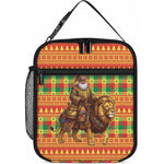 Senegal Christmas Santa Lion Lunch Bag Thioub Traditional Woven Textile Motif