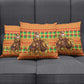 Senegal Christmas Santa Lion Pillow Cover Thioub Traditional Woven Textile Motif