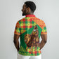 Senegal Christmas Santa Lion Polo Shirt Thioub Traditional Woven Textile Motif