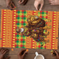Senegal Christmas Santa Lion Puzzle Thioub Traditional Woven Textile Motif
