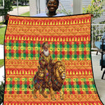 Senegal Christmas Santa Lion Quilt Thioub Traditional Woven Textile Motif