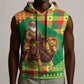 Senegal Christmas Santa Lion Sleeveless Hoodie Thioub Traditional Woven Textile Motif