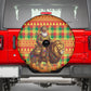 Senegal Christmas Santa Lion Spare Tire Cover Thioub Traditional Woven Textile Motif