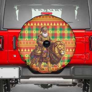 Senegal Christmas Santa Lion Spare Tire Cover Thioub Traditional Woven Textile Motif