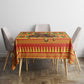 Senegal Christmas Santa Lion Tablecloth Thioub Traditional Woven Textile Motif