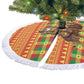 Senegal Christmas Santa Lion Tree Skirt Thioub Traditional Woven Textile Motif