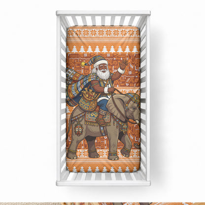 Cote d’Ivoire Christmas Santa Elephant Baby Bed Cover Baoule Woven Inspired