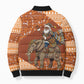 Cote d’Ivoire Christmas Santa Elephant Bomber Puffer Jacket Baoule Woven Inspired