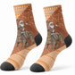 Cote d’Ivoire Christmas Santa Elephant Crew Socks Baoule Woven Inspired