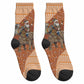 Cote d’Ivoire Christmas Santa Elephant Crew Socks Baoule Woven Inspired