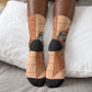 Cote d’Ivoire Christmas Santa Elephant Crew Socks Baoule Woven Inspired
