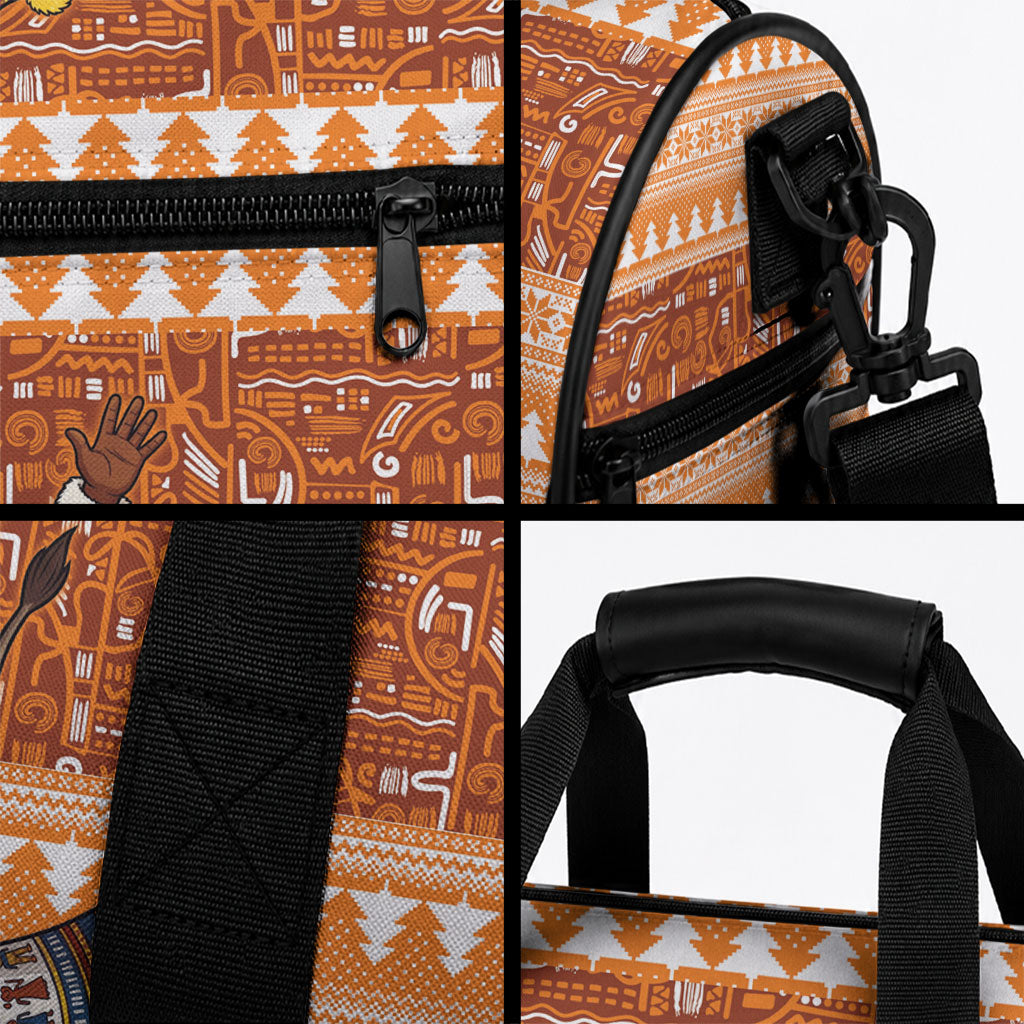 Cote d’Ivoire Christmas Santa Elephant Duffle Bag Baoule Woven Inspired