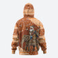 Cote d’Ivoire Christmas Santa Elephant Hoodie Baoule Woven Inspired
