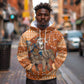 Cote d’Ivoire Christmas Santa Elephant Hoodie Baoule Woven Inspired