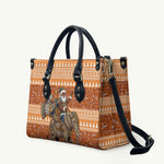 Cote d’Ivoire Christmas Santa Elephant Leather Bag Baoule Woven Inspired