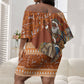 Cote d’Ivoire Christmas Santa Elephant Off Shoulder Short Dress Baoule Woven Inspired