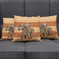 Cote d’Ivoire Christmas Santa Elephant Pillow Cover Baoule Woven Inspired