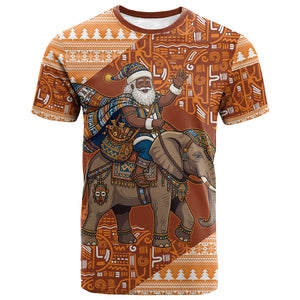 Cote d’Ivoire Christmas Santa Elephant T shirt Baoule Woven Inspired