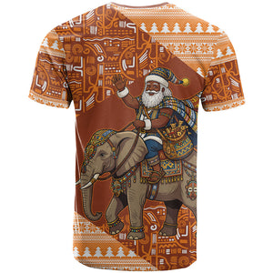 Cote d’Ivoire Christmas Santa Elephant T shirt Baoule Woven Inspired