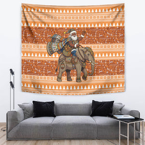 Cote d’Ivoire Christmas Santa Elephant Tapestry Baoule Woven Inspired