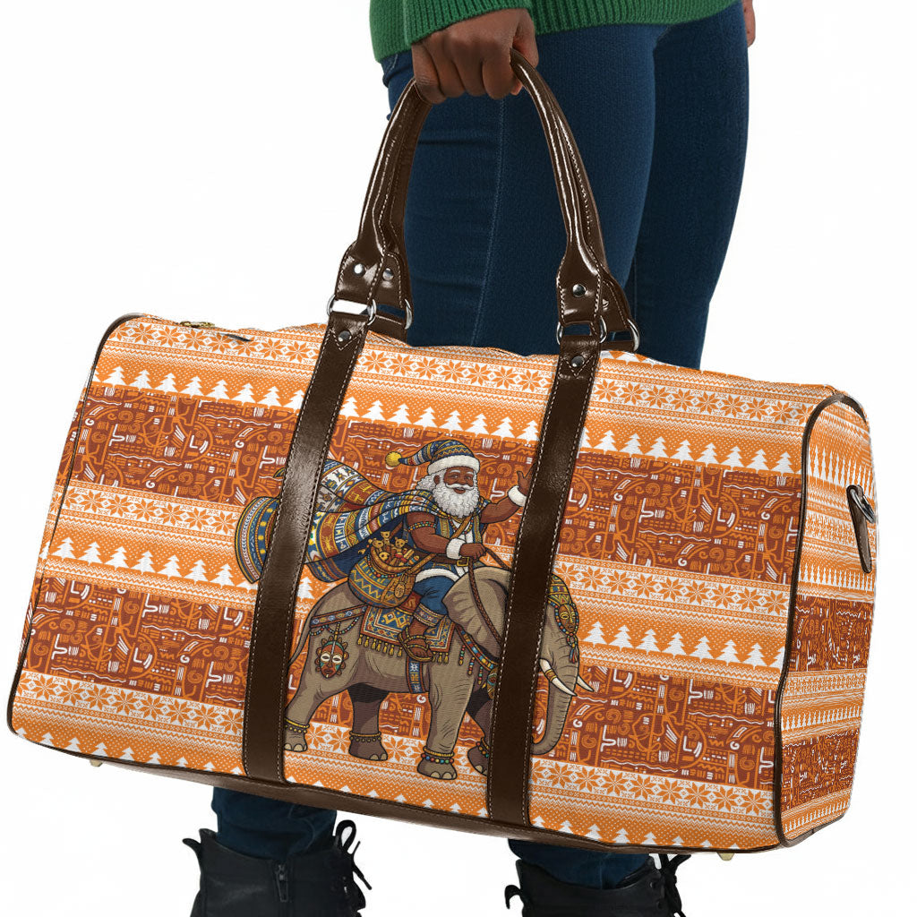 Cote d’Ivoire Christmas Santa Elephant Travel Bag Baoule Woven Inspired