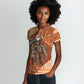 Cote d’Ivoire Christmas Santa Elephant Women Polo Shirt Baoule Woven Inspired