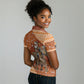 Cote d’Ivoire Christmas Santa Elephant Women Polo Shirt Baoule Woven Inspired
