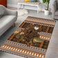 Mali Christmas Santa Nile Crocodile Area Rug Bogolanfini Mudcloth Inspired