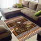Mali Christmas Santa Nile Crocodile Area Rug Bogolanfini Mudcloth Inspired