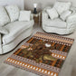 Mali Christmas Santa Nile Crocodile Area Rug Bogolanfini Mudcloth Inspired