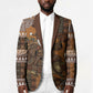Mali Christmas Santa Nile Crocodile Blazer Bogolanfini Mudcloth Inspired