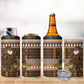 Mali Christmas Santa Nile Crocodile 4 in 1 Can Cooler Tumbler Bogolanfini Mudcloth Inspired